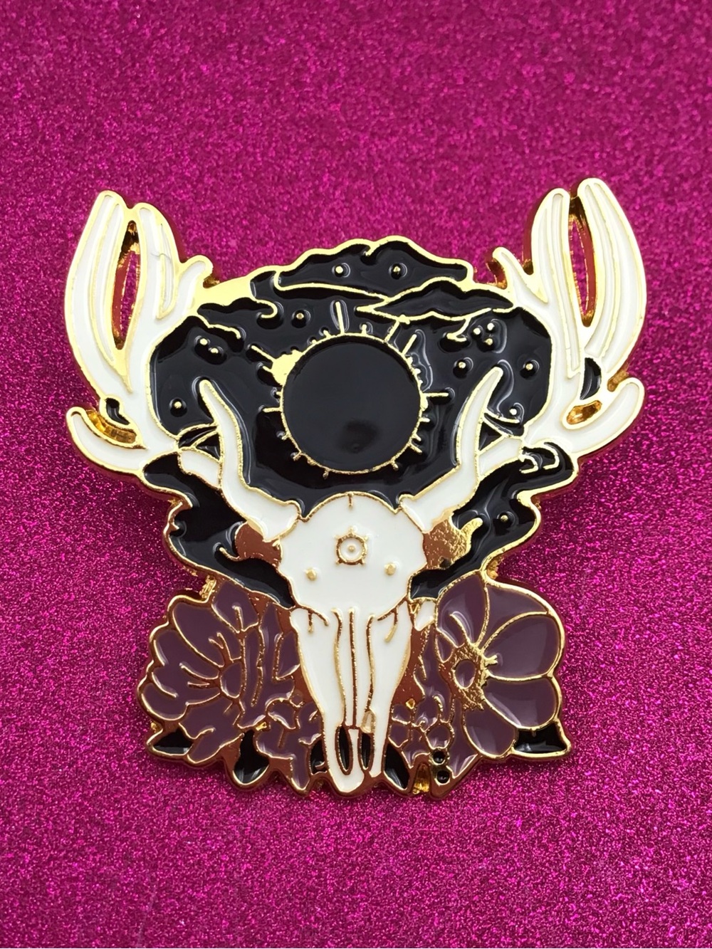 Deer Skull Enamel Pin
